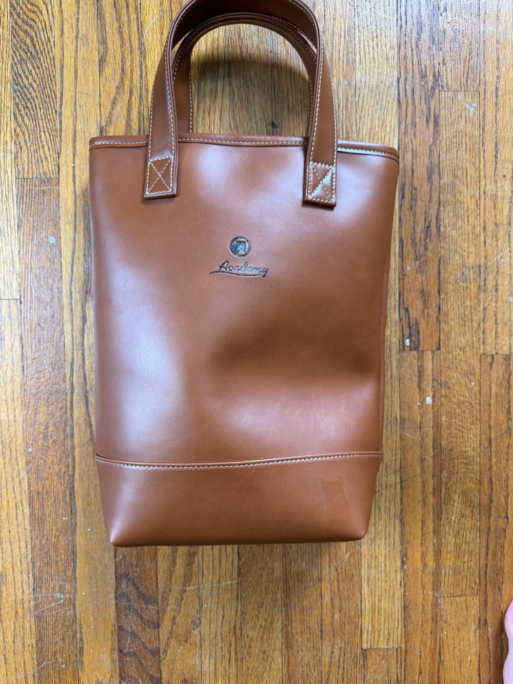 Brown Leather wine Tote Bag for Men